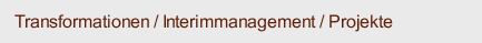 Transformationen / Interimmanagement / Projekte